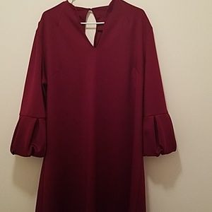 Mini balloon sleeves dress